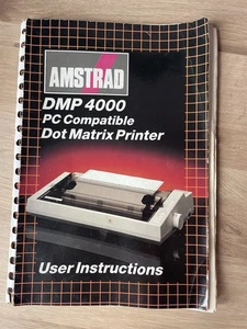 Amstrad DMP 40005 PC Compatible Dot Matrix Printer User Instructions - Picture 1 of 5