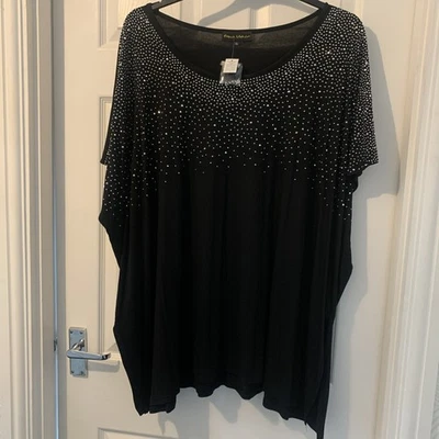 Beautiful Beaded Frank Usher Top New with Tags Size XL Oversize Top 22/24 - Image 1 of 4