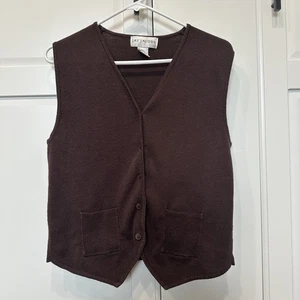 Vintage Jay Jacobs braune Baumwollmischung Weste, Damen groß, Landhaus, Oma, Herbst - Bild 1 von 9