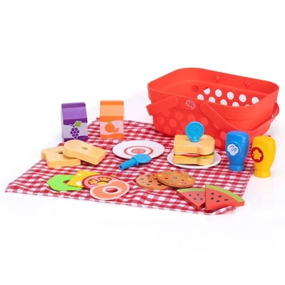 Fat Brain Toys Pretendables Picnic Basket Set - Pretend Playset with Storage,... - Image 1 of 4
