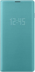 Genuine / Official Samsung Galaxy S10 LED View Case / Cover - Green - New - Afbeelding 1 van 4