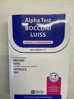 Alpha Test Bocconi Luiss KIT 3 Tomi (Manuale, Esercizi, 1800 Quiz) - Immagine 1 di 4