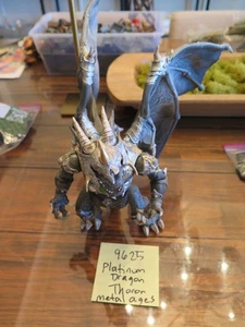 MEGA BLOX DRAGONS 9625 PLATINUM DRAGON THORON METAL AGES COMPLETE WORKS NO BOX - Picture 1 of 1