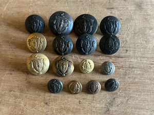 Massachusetts State Seal Knopf Miliz Natl Guard Vintage Trödel Schublade Posten von 16 - Bild 1 von 24