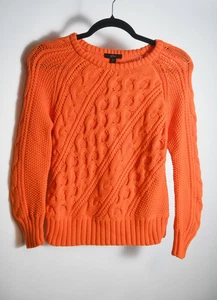 J.Crew Re-Imagined Woman’s Crewneck Sweater Orange Pullover Gr. XS - Bild 1 von 10