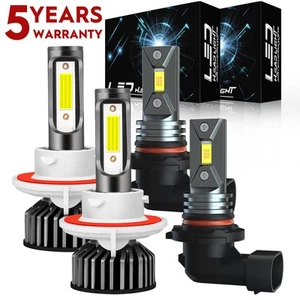 For Ford Expedition Sport Utility 4-Door 5.4L 2007-2014 LED Headlight Fog Bulbs - Picture 1 of 17