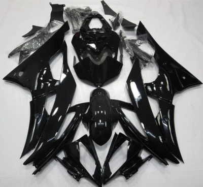 Carenado de plástico ABS negro apto para Yamaha YZF R6 2008-2016 09 2010 2011 12 13 14 Foto 1 de 4