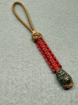 550 Paracord нож ремень Tiger лилии шнур и красный с латуни Gorilla - Изображение 1 из 4