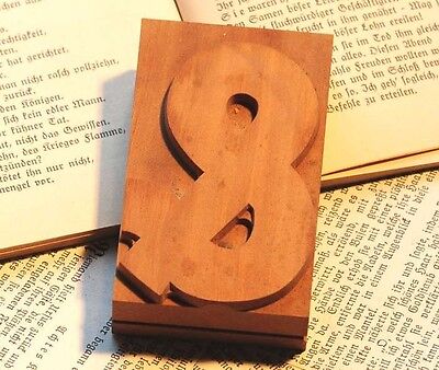 Sign  &  AMPERSAND Wood Type Rare Decorative Letterpress Printing Block Letter • 55.03$