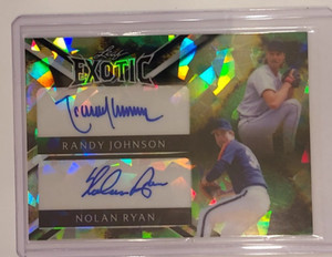 2023 LEAF EXOTIC BASEBALL NOLAN RYAN RANDY JOHNSON CRYSTAL CHAMELEON AUTO 1/1