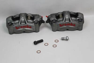 Aprilia RSV4 1000 RR 16 Tuono Brembo Front Brake Calipers Caliper Pads M50 NICE! - Image 1 of 4