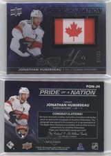 2021-22 SPx UD Black Pride of a Nation /99 Jonathan Huberdeau #PON-JH Patch Auto