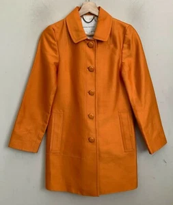 Chaqueta Banana Republic Mezcla de Seda Naranja Bolsillos con Botones Forrados Talla XS - Imagen 1 de 11