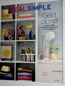 REAL SIMPLE MAGAZINE: "Get It Done - Organize," May 2025, 100 Pages Brand New - Foto 1 di 3