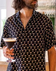 Camicia manica corta Kenny Flowers the Buzz Around stampa Martini taglia XXL NUOVA CON ETICHETTE - Foto 1 di 5