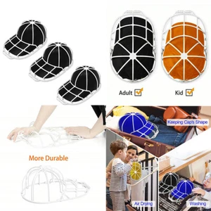 US 4 Pc Sturdy Plastic Frame Cage Baseball Cap Washer Cleaner Protector Holder - Picture 1 of 24