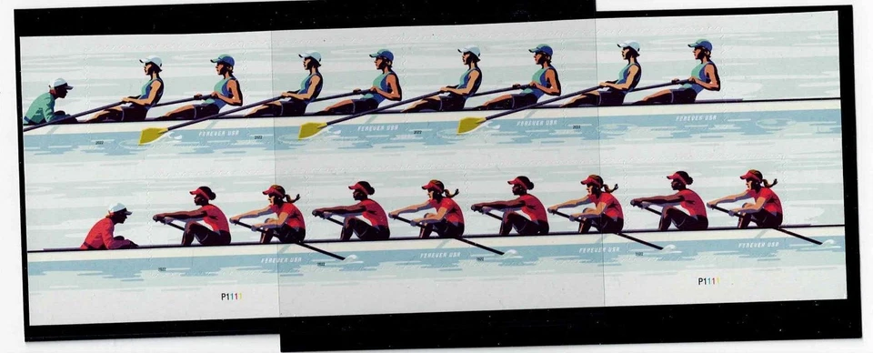 US Scott #5694-97, Plate Block #P1111 2022 Women's Rowing VF MNH - Image 1 of 1
