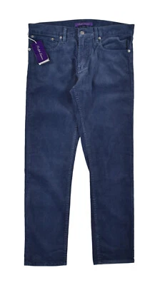 Ralph Lauren Purple Label Navy Slim Fit Stretch Corduroy Pants Jeans New $595 - Image 1 of 4