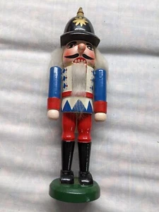 10" Red White Blue Nutcracker w/Helmet on Base - Picture 1 of 3