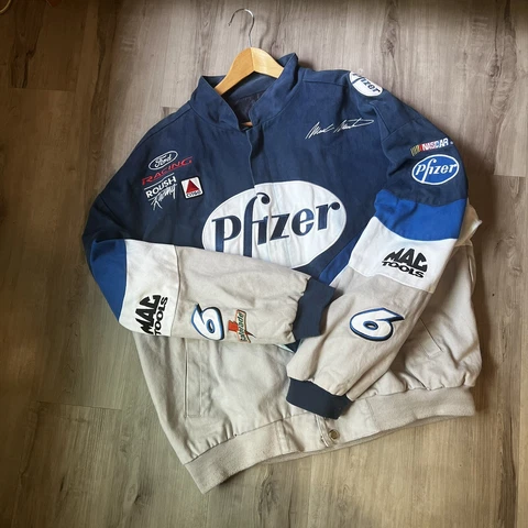 Vintage Mark Martin Roush Racing Pfizer NASCAR Jacket XL Cover