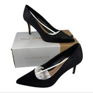 Call It Spring Fririen Black Pointed Toe Pump 8.5 - Picture 1 of 8