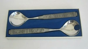 Salatbesteck Konge Tinn Pewter Salatset Nr. 394 - Picture 1 of 2