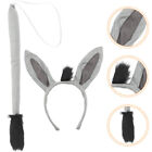  1 Set Donkey Costumes Props Animal Cosplay Headband and Tail Carnival Cosplay