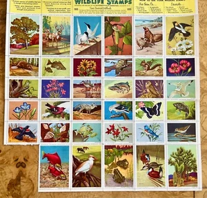 National Wildlife Conservation Stamp Seal Sheet / 1955 / Animal, Bird, Sea-life - Picture 1 of 7