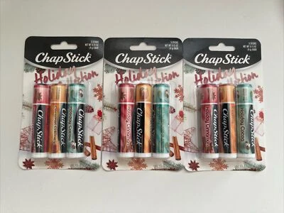 Chapstick Holiday Collection ~ Canela/Caramelo/Cacao (3 Paquetes de 3, Precintados) Foto 1 de 3
