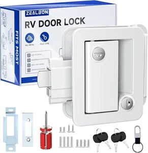 RV Door Latch,Camper Door Lock,All Metal RV Door Lock, Travel Trailer Door Lat - Picture 1 of 2