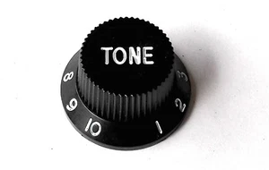 Quality 1 Tone Knob set 1 BLACK New for style Strat Import Guitar Metric Pot - Imagen 1 de 2