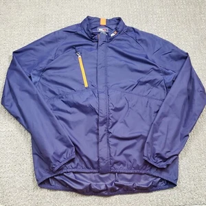 RLX POLO SPORT Jacket Mens Large Blue Windbreaker Full Zip Golf Cycling - Picture 1 of 15
