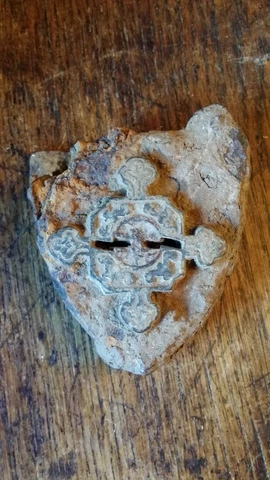 UNUSUAL MEDIEVAL DOUBLE LOCK DECORATED PADLOCK -  HAMPSHIRE METAL DETECTOR FIND Cover