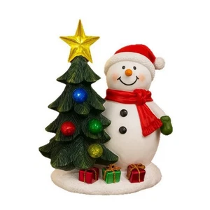 Ihr Zuhause in dieser Weihnachtszeit: Deko Schneemann Mini mit Solarleuchten - - Bild 1 von 7