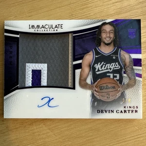 2024/25 Panini Immaculate Devin Carter Rookie Patch Auto PREMIUM 3/8 Purple RC  - Picture 1 of 2
