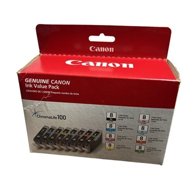 Canon CLI-8 ChromaLife100 Color Ink Tank Value Pack Pro9000 Mark II Printer - Image 1 of 4
