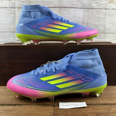 Adidas F50 Pro Mid-Cut FG Soccer Cleats Blue Fusion IH3863 Women Size 7.5 - Image 1 of 4