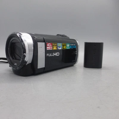 JVC Everio GZ-E207BEK Handheld High Definition HDD Camcorder Black Tested - Image 1 of 4