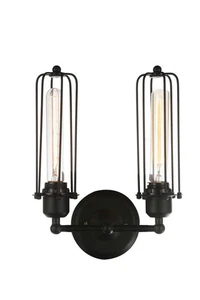 Benji 2 Light Wall Sconce with Black finish - Picture 1 of 1