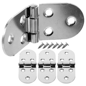 Juego de 4 bisagras de puerta superpuestas semicirculares bisagras marinas de acero inoxidable - Imagen 1 de 12