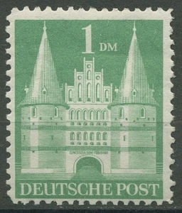 Bizone 1948 Bauten Markwert in Type II, 97 b II Y B mit Falz - Bild 1 von 1