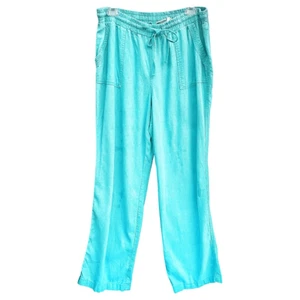 Cato Plus Size Light Blue Drawstring Linen Casual Pants Size 14/16W - Picture 1 of 7