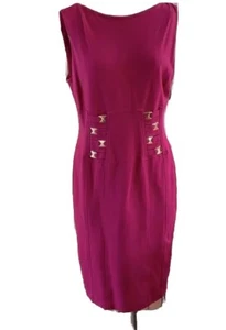 👠👗🩷NUEVO SIN ETIQUETAS Vestido Cache Colorido Estampado Retro Suave Jersey Línea A Talla 12 Rosa - Imagen 1 de 8