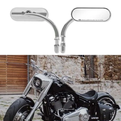 Chrome Motorcycle Rearview Mirrors For Harley Road King Electra Street Glide - Image 1 of 4