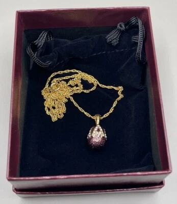 "Collar colgante de huevo Edgar Berebi Ciudad de las Luces 1925 edición limitada 20,5""" Foto 1 de 4