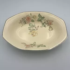 Homer Laughlin W132 Yellow Rose 9 3/4" x 7 1/8" Embossed Small Serving Platter - Picture 1 of 9