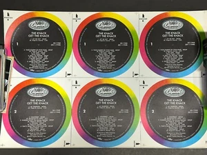 Get The Knack LP Label Uncut Sheet Of Three PowerPop! - Picture 1 of 3