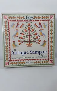 JUEGO DE PUNTOS DE CRUZ ANTIGUO SAMPLER Reader's Digest Alison Jenkins abierto no usado - Imagen 1 de 12