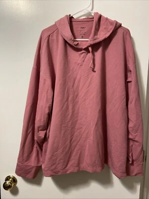 Nike Sudadera Mujer 2XL Rosa Swoosh Logo Pullover Polar Adulto Cuello Redondo Foto 1 de 4