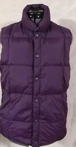 GILET BOY'S LANDS END DOWN IMBOTTITO PRUGNA TAGLIA L TASCHE A SCATTO FODERATO - Foto 1 di 6